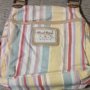 Fossil Women's Pastel Striped Crossbody Bag